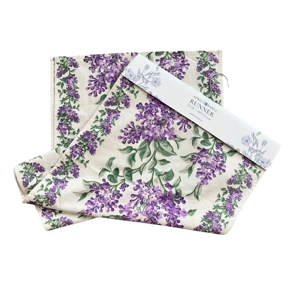 NWT April Cornell Lilac Festival Table Runner